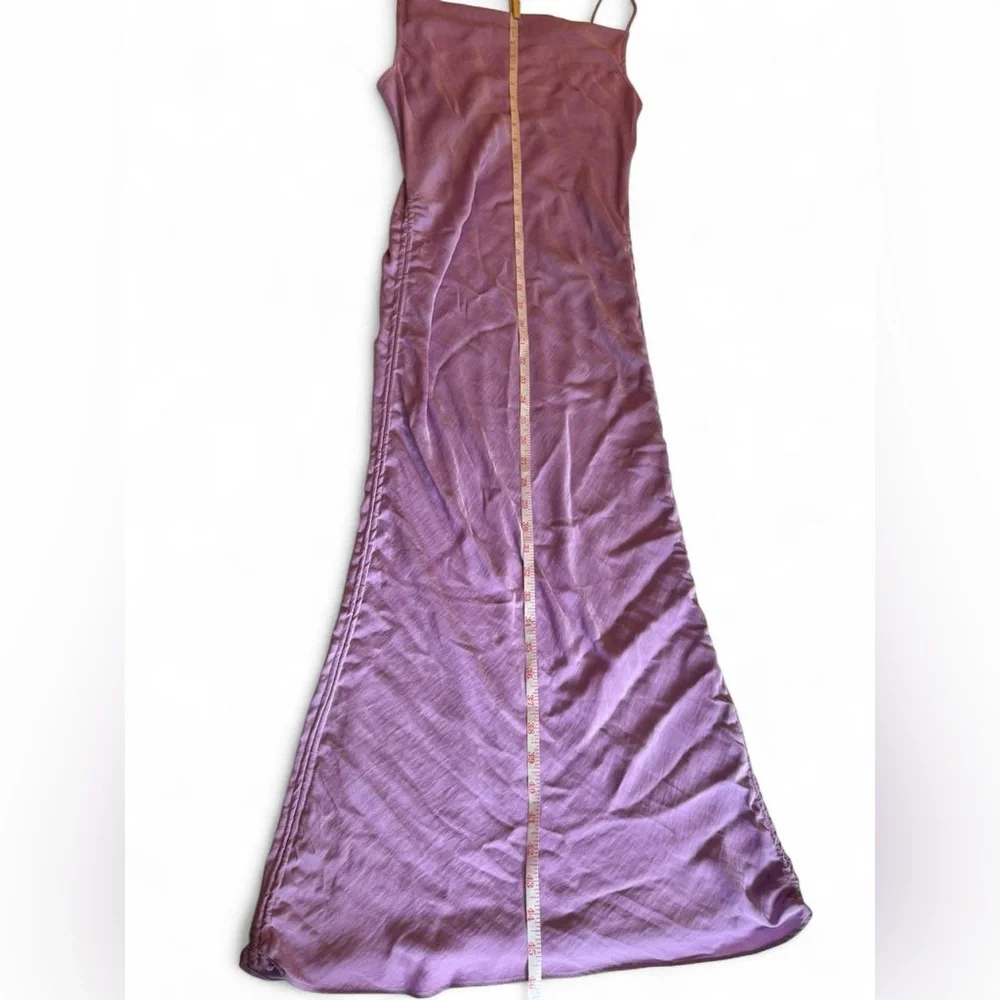 Free People Lilac Ruched Slip Midi Dress